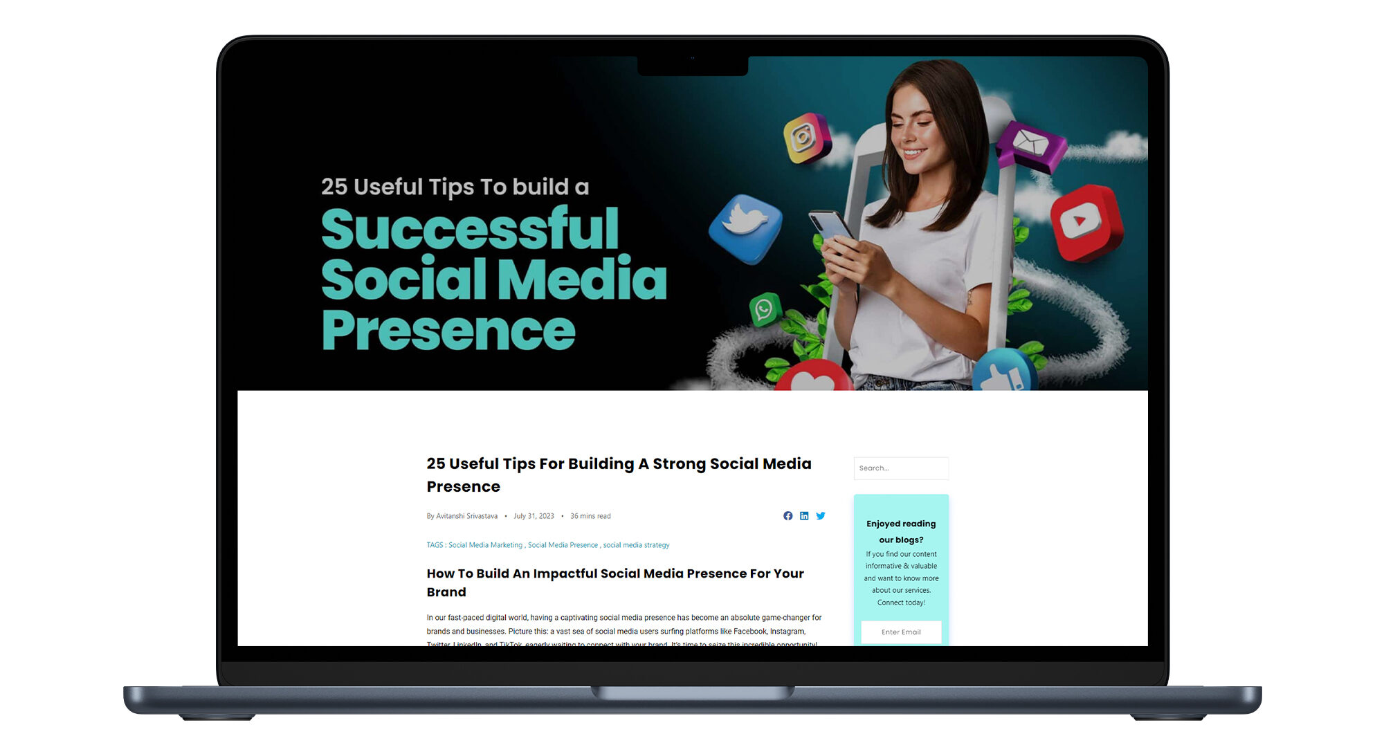 25 Useful Tips For Building A Strong Social Media Presence - Listicle blog 25 Useful Tips For Building A Strong Social Media Presence - Listicle Content Type