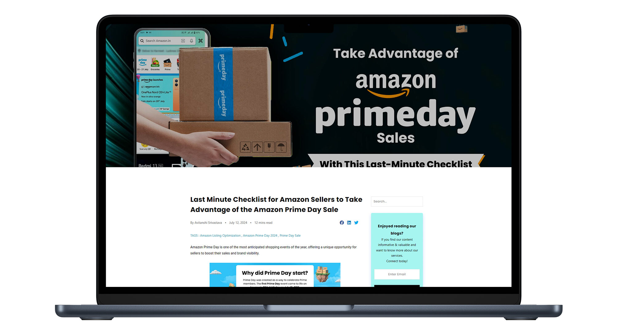 Last Minute Checklist for Amazon Sellers to Take Advantage of the Amazon Prime Day Sale - Listicle blog Last Minute Checklist for Amazon Sellers to Take Advantage of the Amazon Prime Day Sale - Listicle Content Type