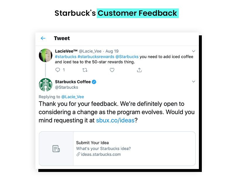 Starbuck's Customer Feedback
