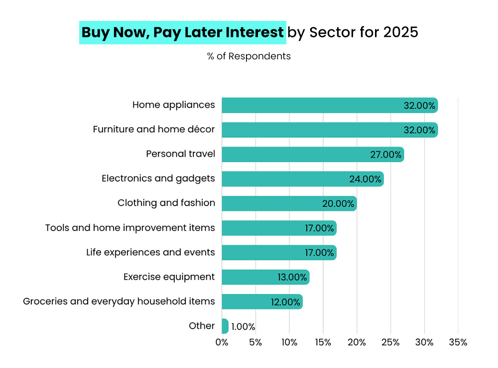 Sectors where BNPL is popular