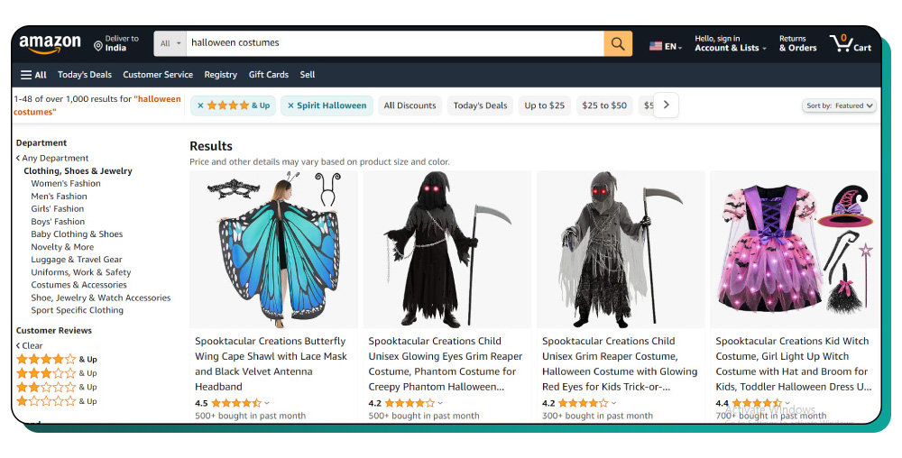 Product Listings Optimized with Halloween Keywords